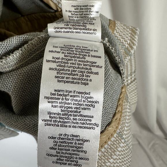 Liverpool LA Oatmeal Plaid Boyfriend Blazer Turquoise Shell 1X Academia Office - Picture 7 of 16